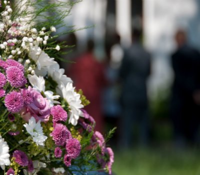 Flowers At A Funeral