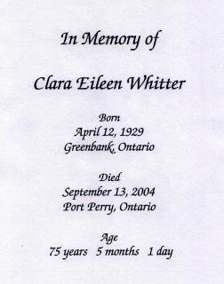 Clara Eileen Whitter
