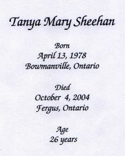 Tanya Mary Sheehan