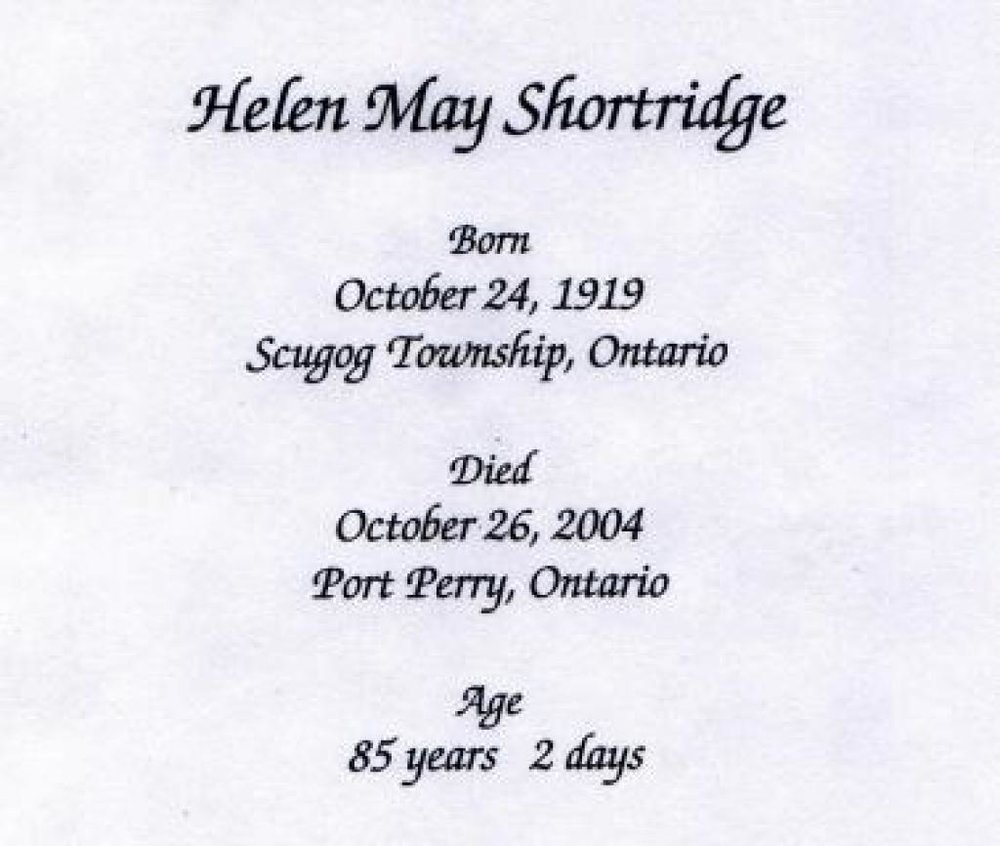 Helen May Shortridge