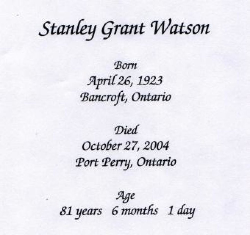 Stanley Grant Watson