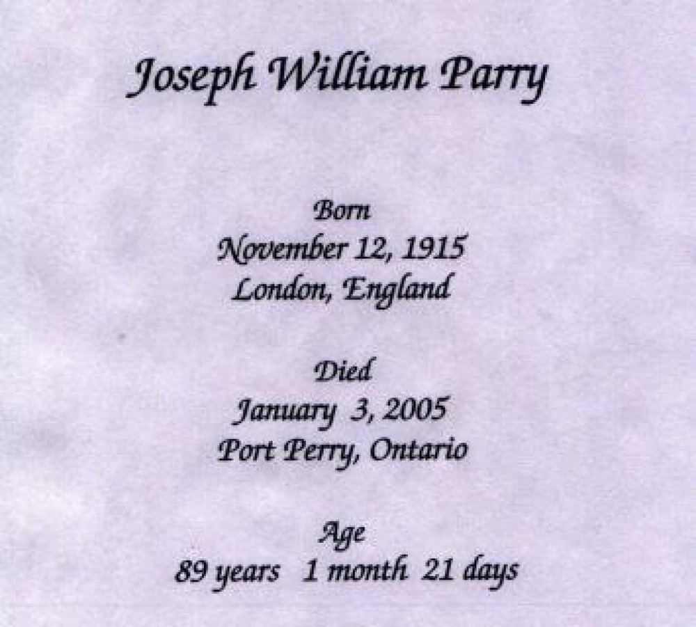 Joseph Willam Parry